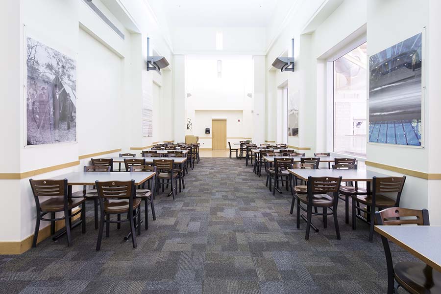 Photo of the General Motors Room facing a door